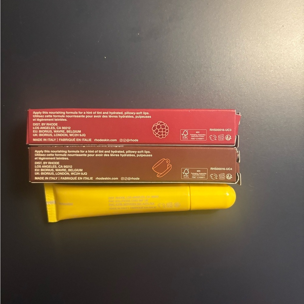 Limted edition RHODE Peptide Lip Tint trio. Ecpresso,raspberry jelly and lemonti - Picture 4 of 7